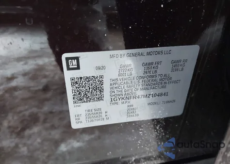 2021 Cadillac Xt5 Awd Premium Luxury from USA, damaged, VIN 1GYKNFR47MZ104841